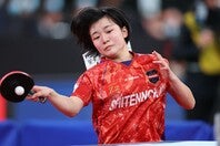 優勝候補であった４強に入った伊藤美を破った横井。彼女の快進撃には“大国”中国からの注目度も増している。写真：長田洋平/アフロスポーツ