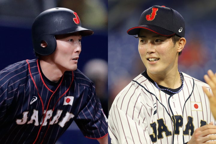 ３年ぶり７度目のセンバツに出場する大分商は東京五輪で金メダル獲得に貢献した西武の源田（左）や広島の森下（右）など、過去多くの選手をプロへ輩出している。(C)Getty Images