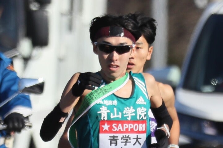 箱根駅伝では３区を好走した横田は、別府大分毎日マラソンでMGC出場権を獲得した。写真：JMPA