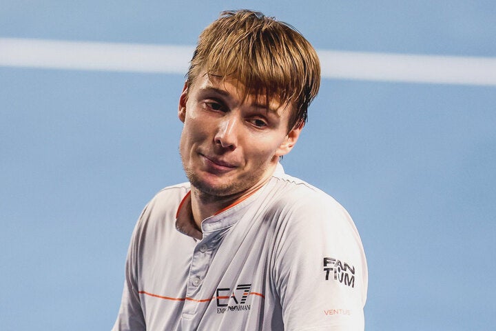 主審の判定に納得がいかないブブリク。ラケット破壊などで物議を醸す男が再び吠えた。（C）Getty images