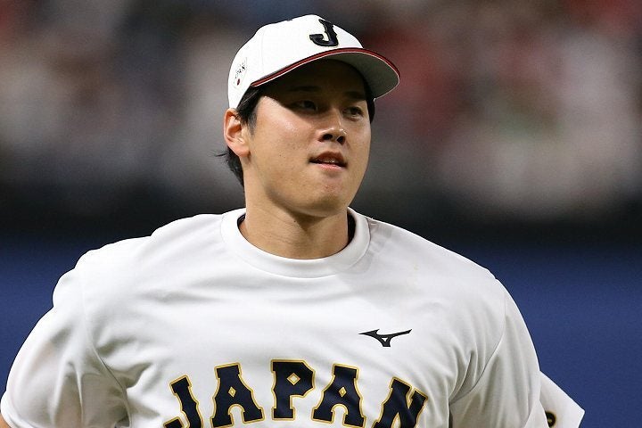 侍ジャパンに合流した大谷。チームが体現すべき理想の戦い方について語った。写真：滝川敏之