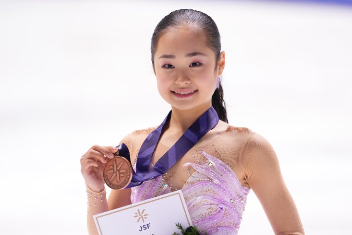 島田が世界ジュニアで金メダルを獲得。海外メディアも日本の14歳に注目した。写真：田中研治（THE DIGEST写真部）