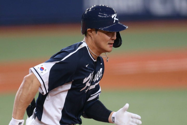 韓国のMLBプレーヤー、キム・ハソンはWBC初戦オーストラリア戦の必勝を誓った。写真：滝川敏之