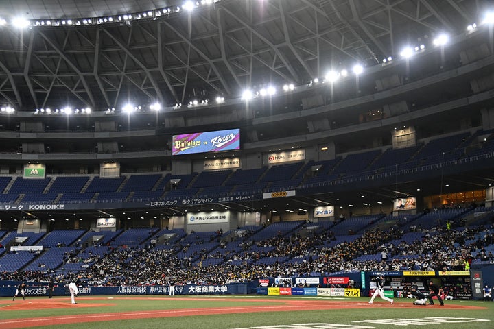 京セラドームで韓国代表、日本代表の強化試合が行なわれている。(C)Getty Images