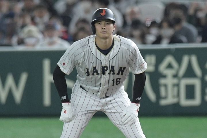 WBCデビュー戦で投打にハイパフォーマンスを披露した大谷。　写真：鈴木颯太朗