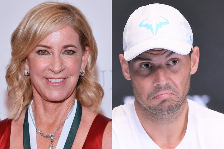 女子テニス界のレジェンド、クリス・エバート（左）が度重なるケガに苦しむナダル（右）の引退の可能性について語った。(C)Getty Images
