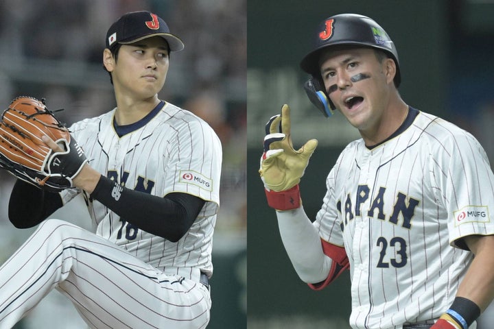 MLB公式も優勝候補に推す侍ジャパン。大谷（左）とヌートバー（右）の活躍に注目していた。写真：鈴木颯太朗