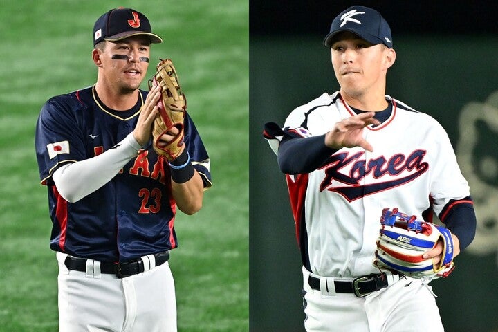 日本野球ファンから大声援を受けたヌートバー（左）。その盛況ぶりを目の当たりにしたエドマン（右）が、自らの想いを打ち明けた。(C)Getty Images