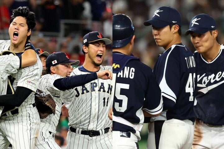 日本に敗れ、１次ラウンドで敗退する憂き目に遭った韓国ナイン。日本での苦しい日々を若手右腕が振り返った。(C)Getty Images、写真：梅月智史
