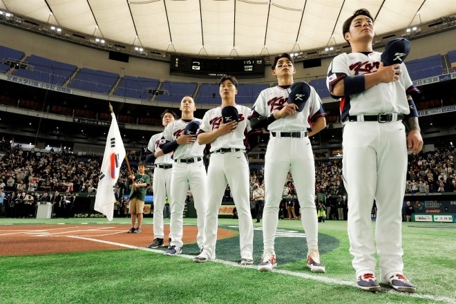 WBC早期敗退からの捲土重来と信頼回復を期した韓国代表の選手たち。だが韓国プロ野球界は新シーズン開幕を前にスキャンダルまみれだ。(C)Getty Images