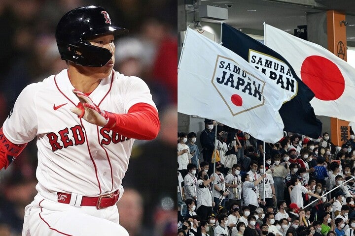 吉田のメジャー初ホームランを巡る騒動。ファンやメディアの間でさまざまな論争が繰り広げられるなか、日本のファンに脚光が当てられた。(C)Getty Images