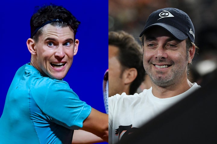 ティーム（左）は、全米オープン優勝へと導いたマスー氏（右）と別々の道を歩むという大きな決断を下した。（C）Getty Images