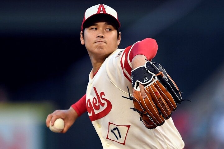 危なげない投球を披露した大谷。今季２勝目を手にした。(C)Getty Images