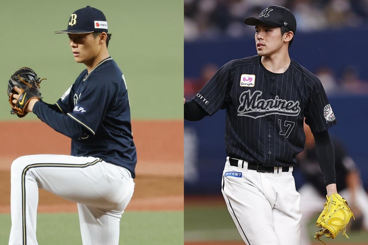 24歳の山本（左）と、21歳の佐々木（右）。WBCでは若くして日本を背負った２人の対決は多くのものが垣間見えた。写真：THE DIGEST写真部