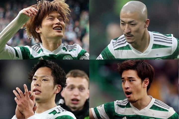 セルティックの日本人４選手が同時に先発を飾り、勝利に貢献した。(C) Getty Images