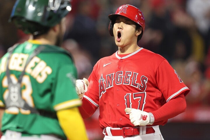 大谷を軸とした打線は13安打10得点と奮闘した。が、投手陣が“援護”を活かしきれずにエンジェルスは敗れた。(C)Getty Images