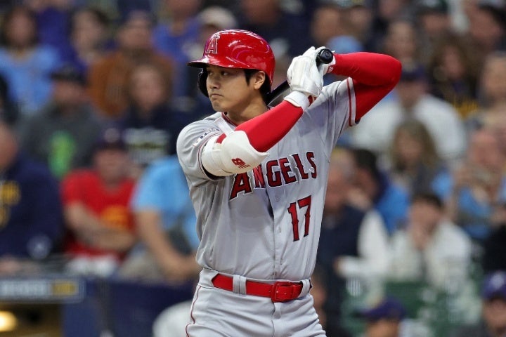 MLB公式サイトが３月から４月のベストナインを発表。DH部門に大谷が選出された。(C) Getty Images