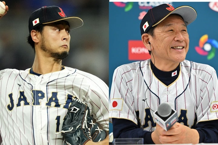 日本代表を金メダルに導いたダルビッシュ有（左）を栗山監督（右依）が高く評価する。(C)Getty Images