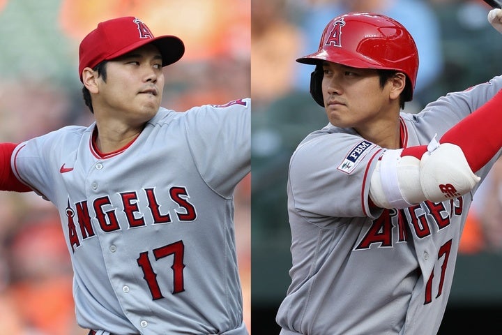 先発した大谷は７回を投げ３被弾も５勝目。打っては特大の３ランを放った。(C)Getty Images