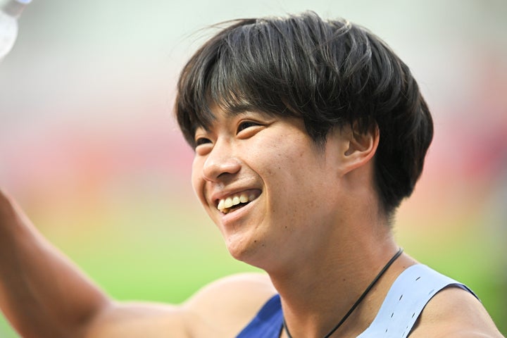 日本選手権で初優勝を果たした坂井。レース後には男泣きに泣いた。写真：金子拓弥（THE DIGEST写真部）