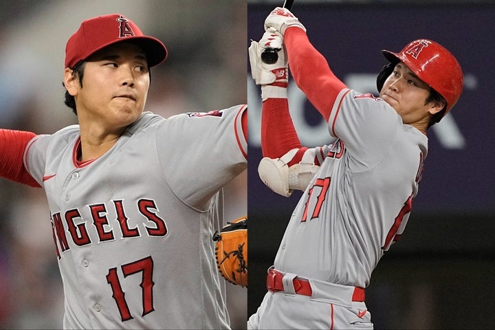 投打でレンジャーズを圧倒した大谷。打撃では今季22本目の本塁打を放ちMLBトップタイに浮上した。(C)Getty Images