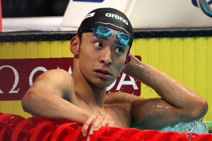 入江は100m背泳ぎ予選に出場したが、準決勝進出を逃した。(C)Getty Images