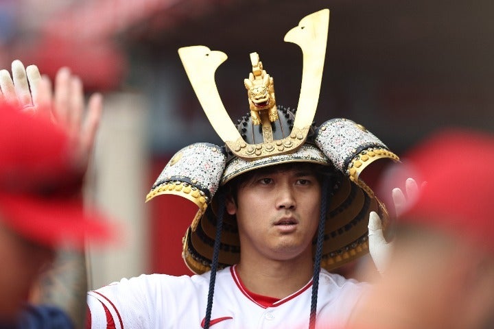 ５試合ぶりに本塁打を放った大谷。(C)Getty Images