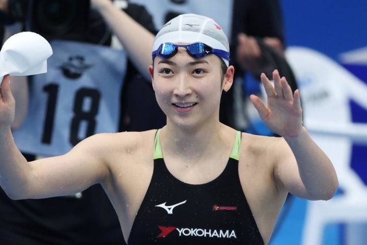 池江は50mバタフライ予選を全体３位で突破。準決勝に弾みをつける好タイムだった。(C)Getty Images