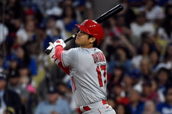 大谷はブルージェイズ戦の初回にいきなり初球ホームランを放った。 (C)Getty Images