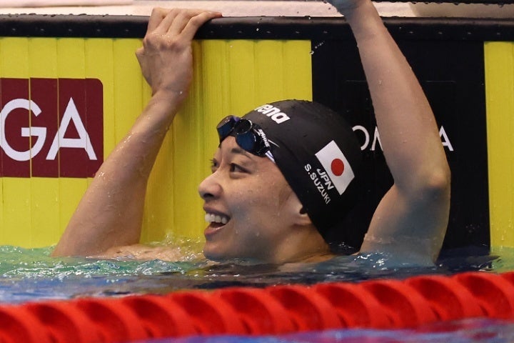 50m平泳ぎで準決勝に進出した鈴木。100mに続き、決勝進出を目指す。(C)Getty Images