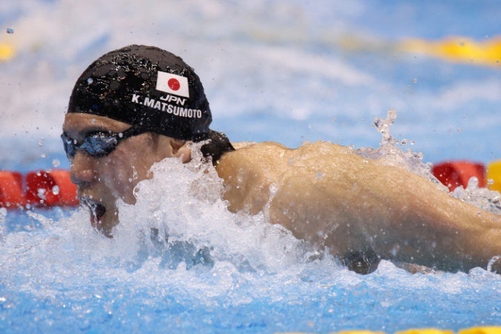 松元は専門外種目の100mバタフライで６位入賞を果たした。(C)Getty Images