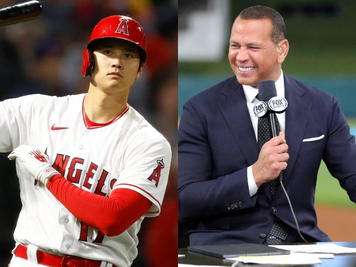 大谷のトレードに言及したA・ロッド（右）だったが…。(C)Getty Images