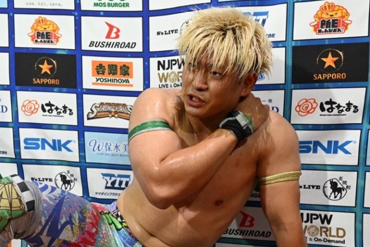 ノア所属として新日本のG１に参戦した清宮は予選敗退を喫したが、来年へのリベンジを早くも宣言した。写真：新日本プロレスリング