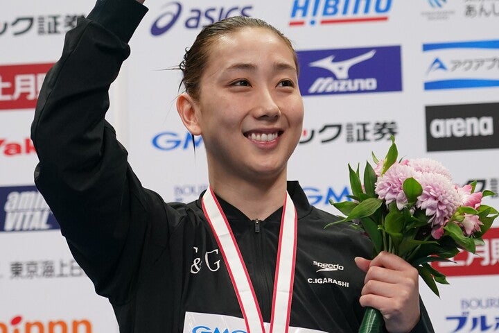 日本水泳連盟に強く訴えた五十嵐。(C) Getty Images