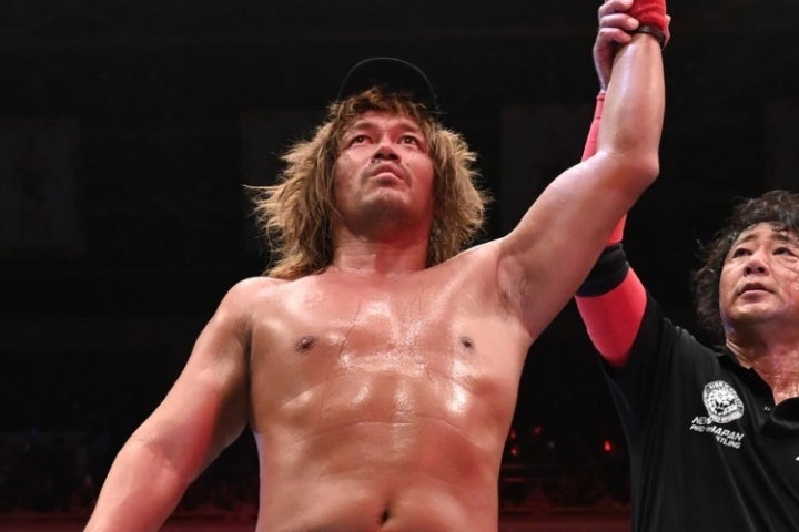 内藤はオスプレイとの激闘を制し、６年ぶり３度目のG１決勝に駒を進めた。写真：新日本プロレスリング