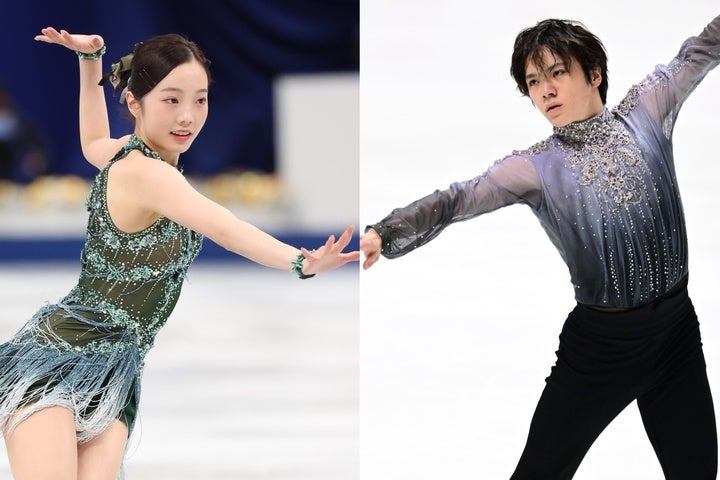 交際を公表している本田（左）と宇野（右）。SNSで写真を新たに公開した。(C)Getty Images