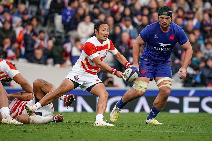 田中選手も期待をよせるSHの流大選手。写真：（C）Getty Images