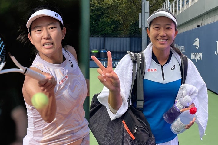 予選決勝で敗れた内島萌夏だが「試合を重ねるごとに自分のテニスが良くなっている」と手応えを口にした。写真（左）：(C)Getty Images、写真（右）：内田暁