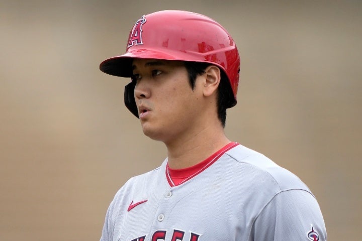 「２番・指名打者」で先発出場した大谷は３四球で５試合ぶりにノーヒットに終わった。(C)Getty Images