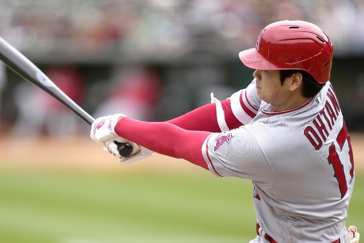 ９月２日のアスレティック戦、大谷は２打数無安打に終わった。(C)Getty Images