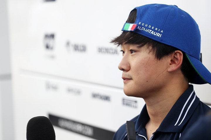 イタリアGPでは出走前にリタイアとなってしまった角田。次のシンガポールGPではポイント獲得を果たしたい。(C) Getty Images