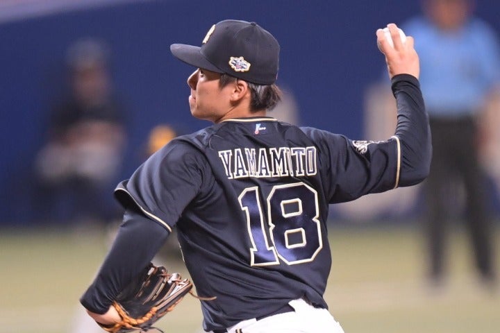 ９月９日のロッテ戦で山本は、MLBのスカウト陣を前にノーノーを達成した。写真：鈴木颯太朗