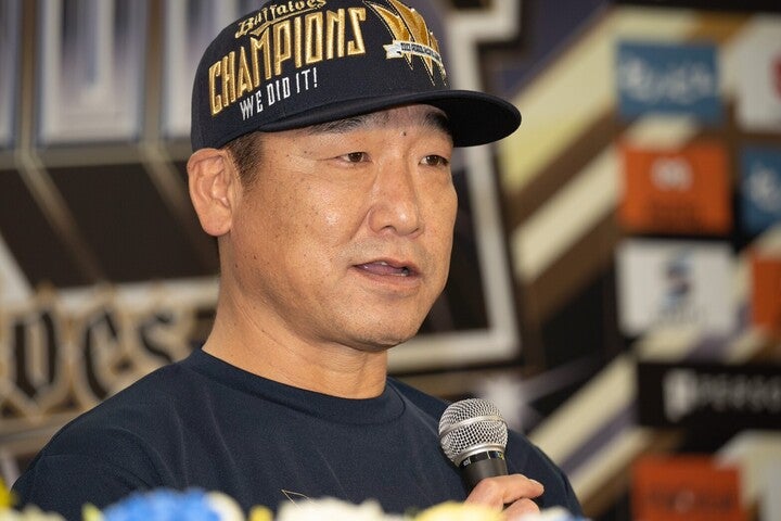 二軍の指揮官から昇格し、リーグ３連覇をもたらした中嶋監督。誰もが認める「名将」と言っていいだろう。写真：ネギドラム