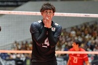 まさかの逆転負けを喫した日本代表。石川祐希が試合後に語ったこととは？写真：梅月智史（THE DIGEST写真部）