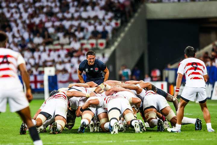 今大会で奮闘を見せる日本のスクラム。アルゼンチン戦でも勝負のカギを握りそうだ。(C) Getty Images