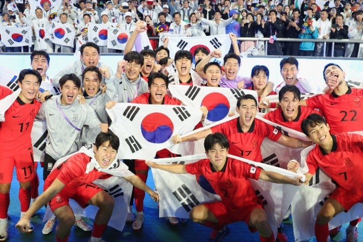 サッカーをはじめ、アジア大会で３番手となる42個の金メダルを獲得した韓国。総メダル数では日本を上回った。(C) Getty Images