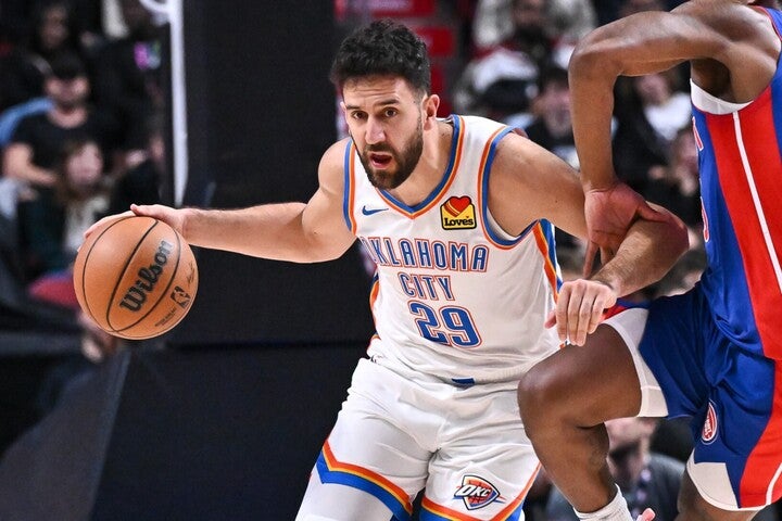 29歳でNBAに初挑戦するミチッチ。欧州での実績を引っさげ、サンダーを躍進に導く決意だ。(C)Getty Images