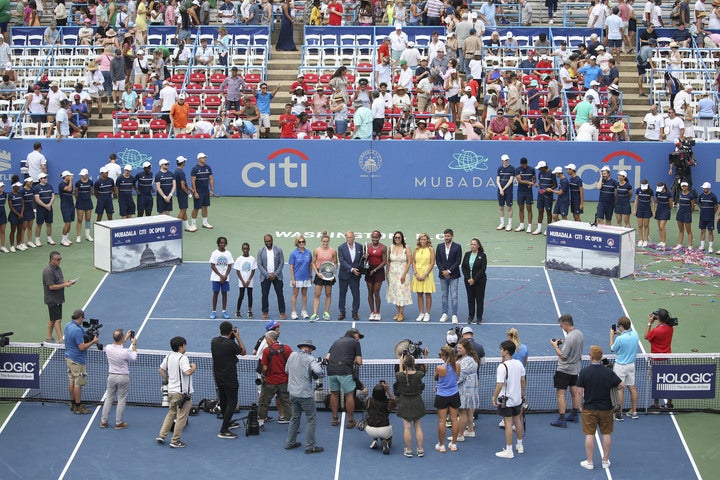 ATP500、WTA500の男女共催大会として行なわれた今年の「ムバダラ・シティDCオープン」。サウジアラビアのテニス界進出は日ごとに顕著になっている。(C)Getty Images