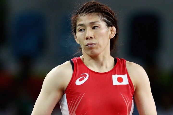 兄の体罰行為を謝罪した沙保里さん。(C)Getty Images