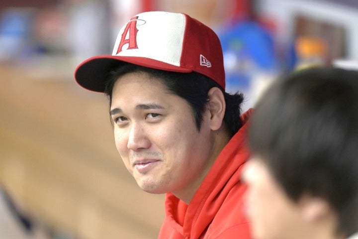 大谷はAIによる仮装でユニコーン姿になった。(C)Getty Images